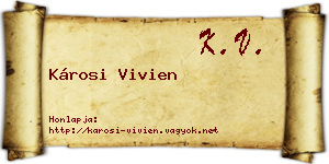 Károsi Vivien névjegykártya