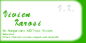 vivien karosi business card